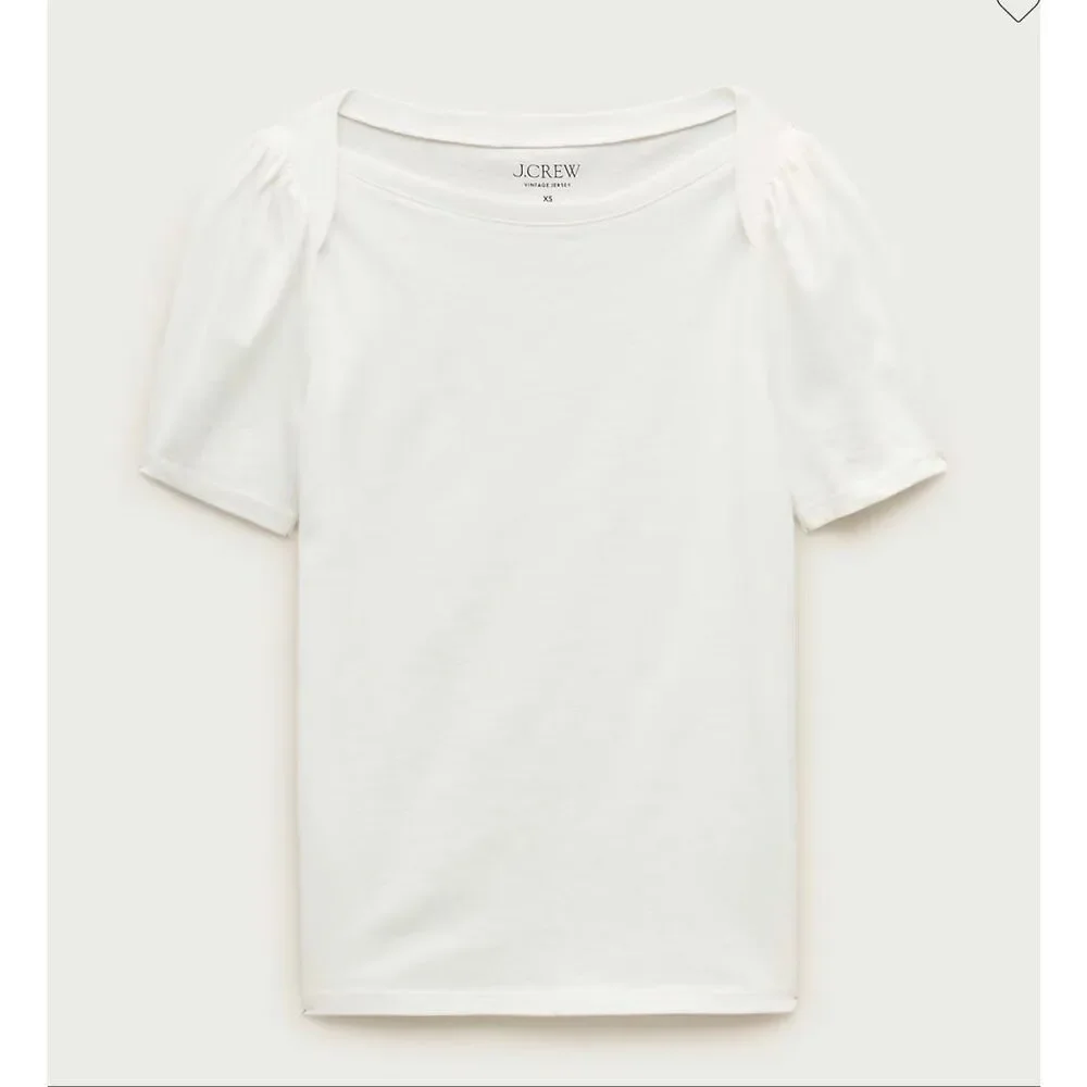 J. Crew Vintage jersey puff-sleeve T-shirt Medium
